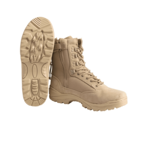 Vandrestøvler med YKK lynlås Khaki Tactical Boots Mil-Tec