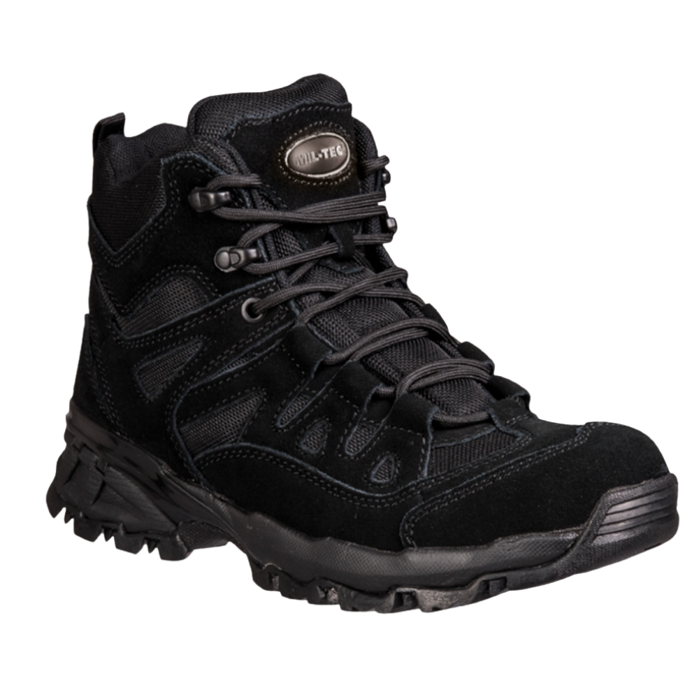 Mil-Tec Black Squad Boots 5 Inch Sorte vandrestøvler - 5