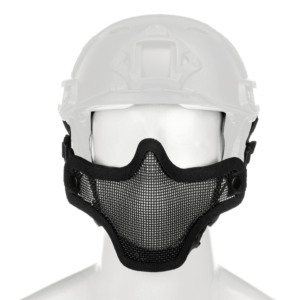 Halv ansiktsmaske i stål RASK versjon | Svart - Invader Gear