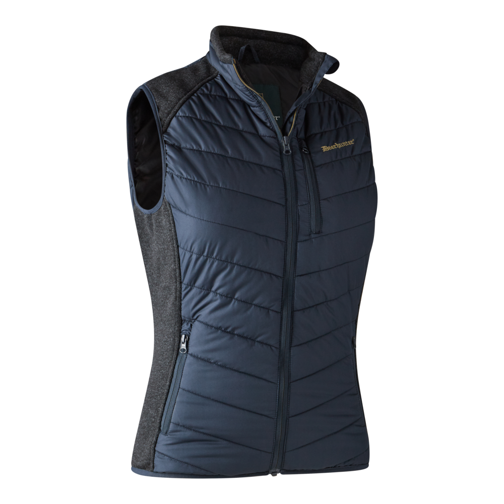 Deerhunter Lady Caroline Vatteret Vest med strik dame - 44 - Dark Blue