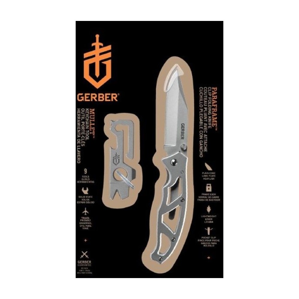 Gerber Paraframe I + Mullet Kniv- og værktøjssæt