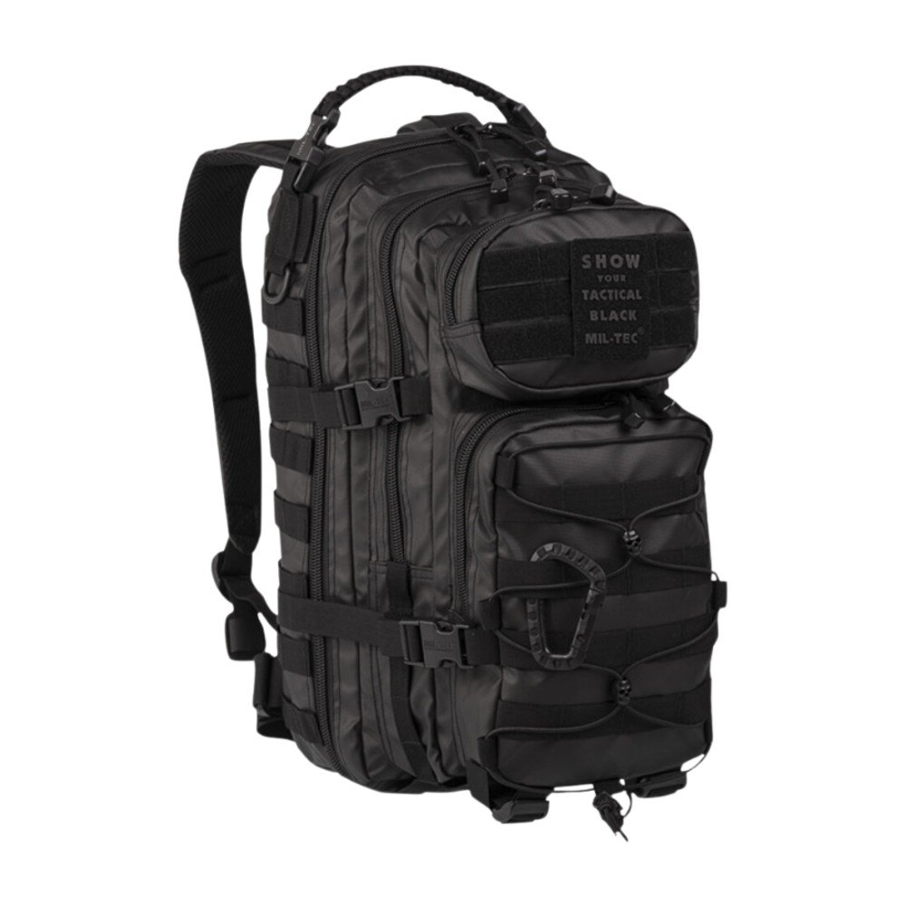 Helt sort skoletaske Tactical Black 0-3 klasse