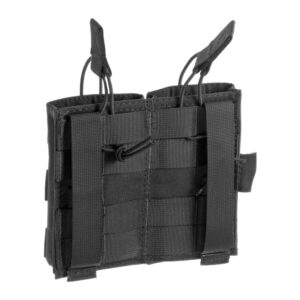 Invader Gear 5.56 Double Direct Action Mag Pouch i Black set bagfra med MOLLE