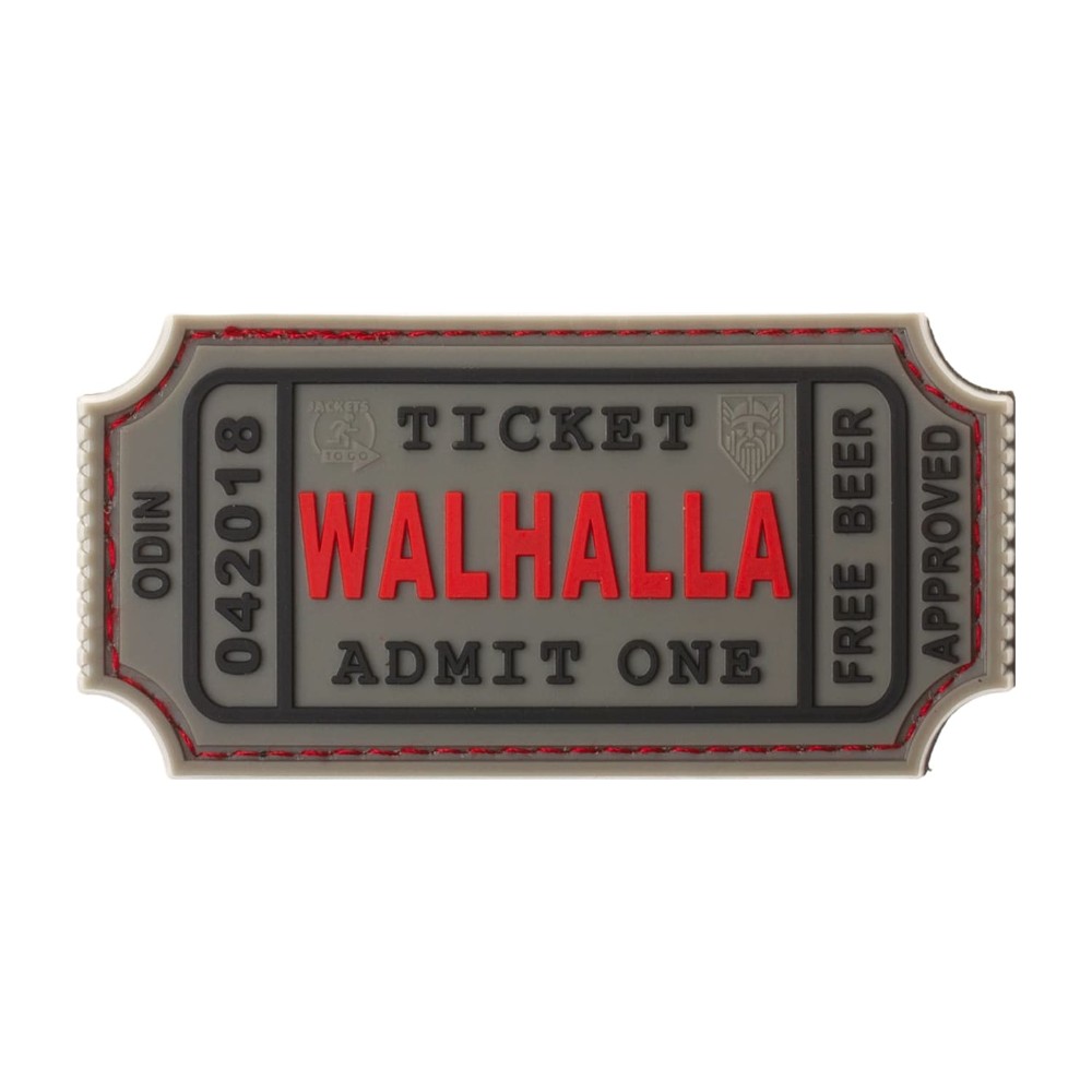 JTG Large Walhalla Ticket Gummi patch - Grey