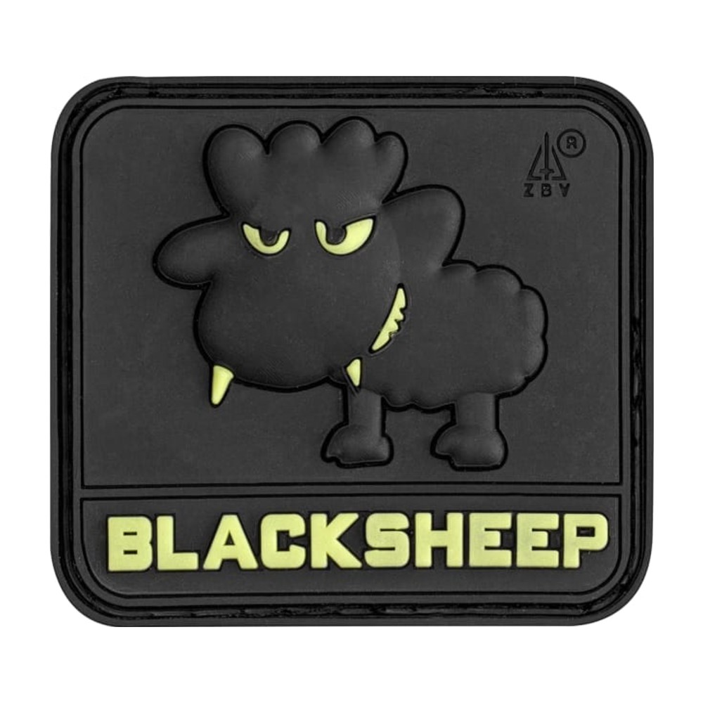 Little Black Sheep Rubber Patch - JTG - Glow In The Dark