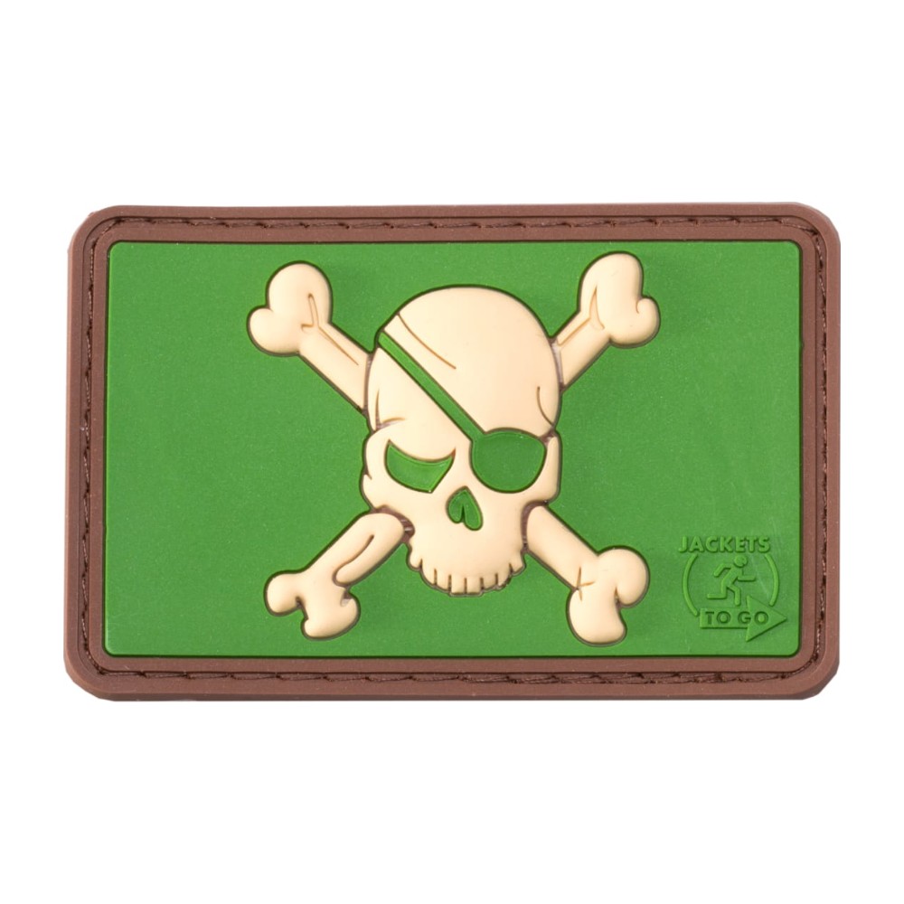 JTG Pirate Skull Gummi patch - Green