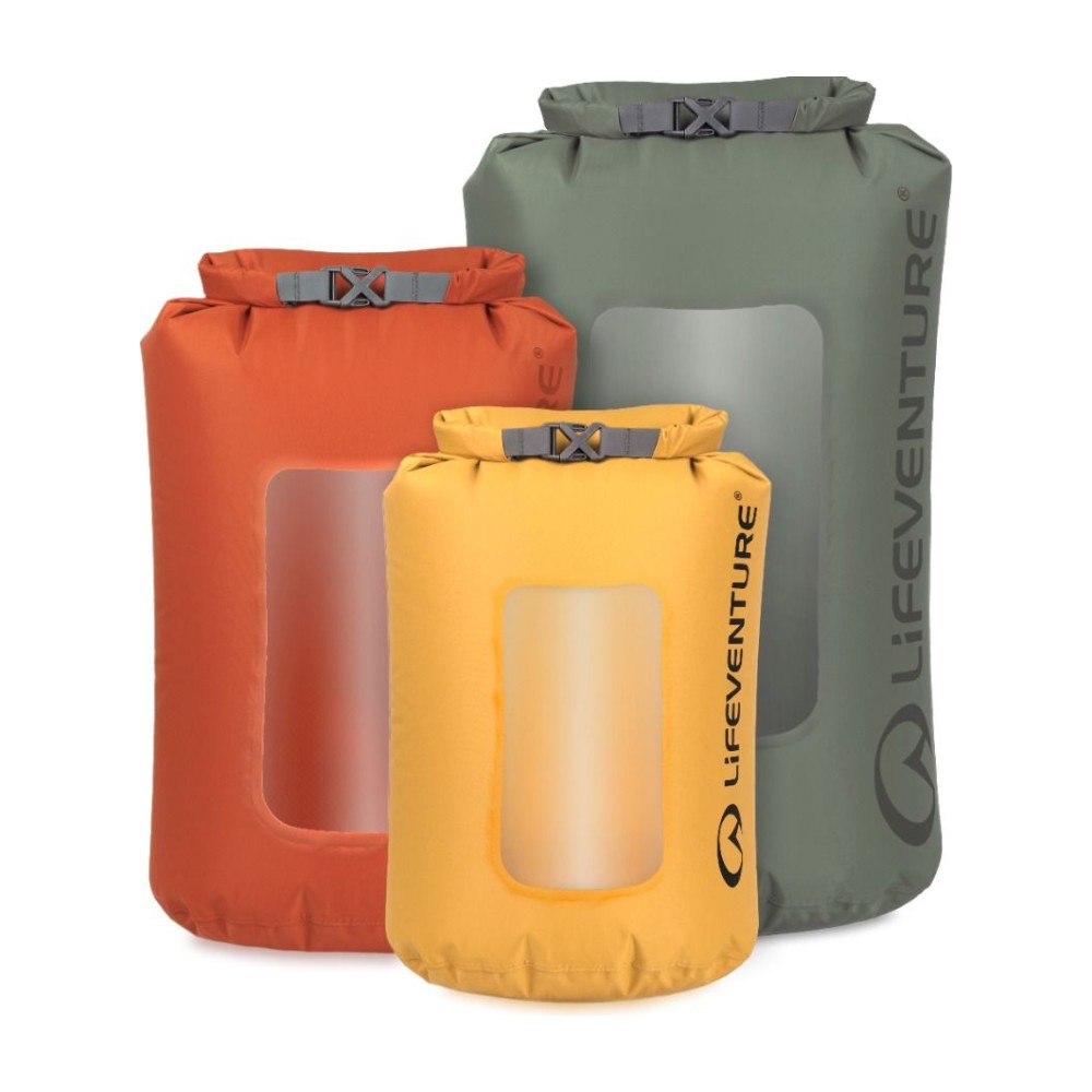 Lifeventure Stormlight Window Dry Bag Multipack - 3-pak (5l, 10l, 25l) earth tones