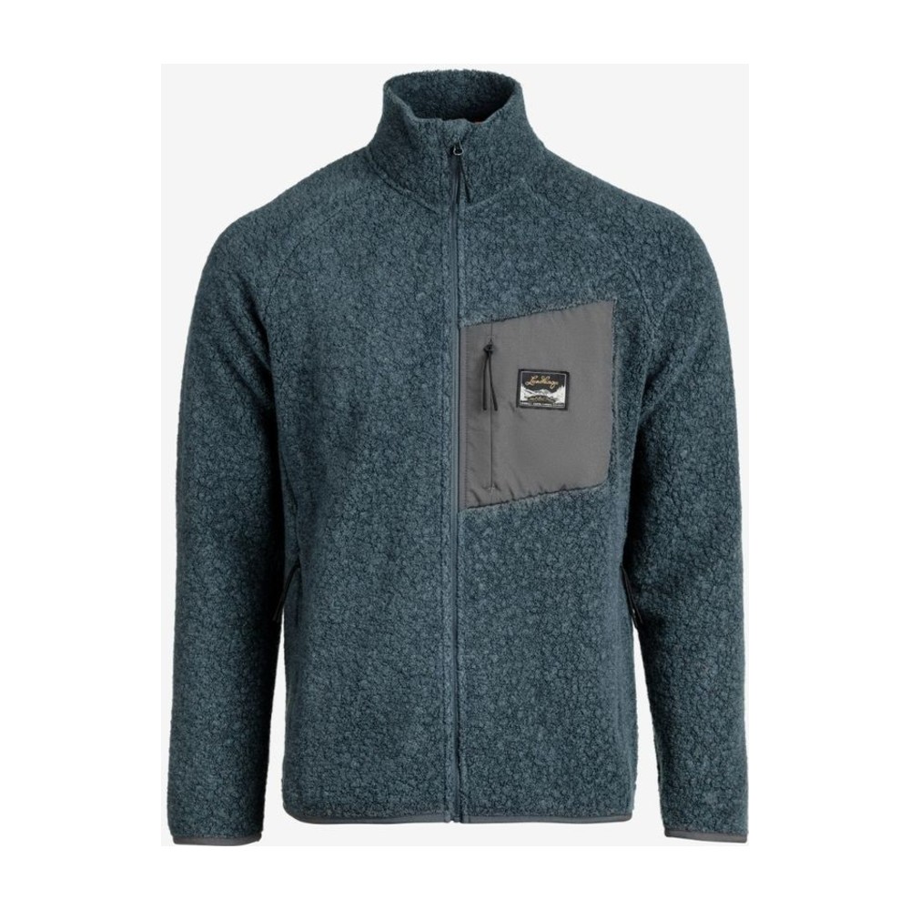 Lundhags Flok Wool Ms Pile Fleecetrøje herre - XL - Dk Sky Blue