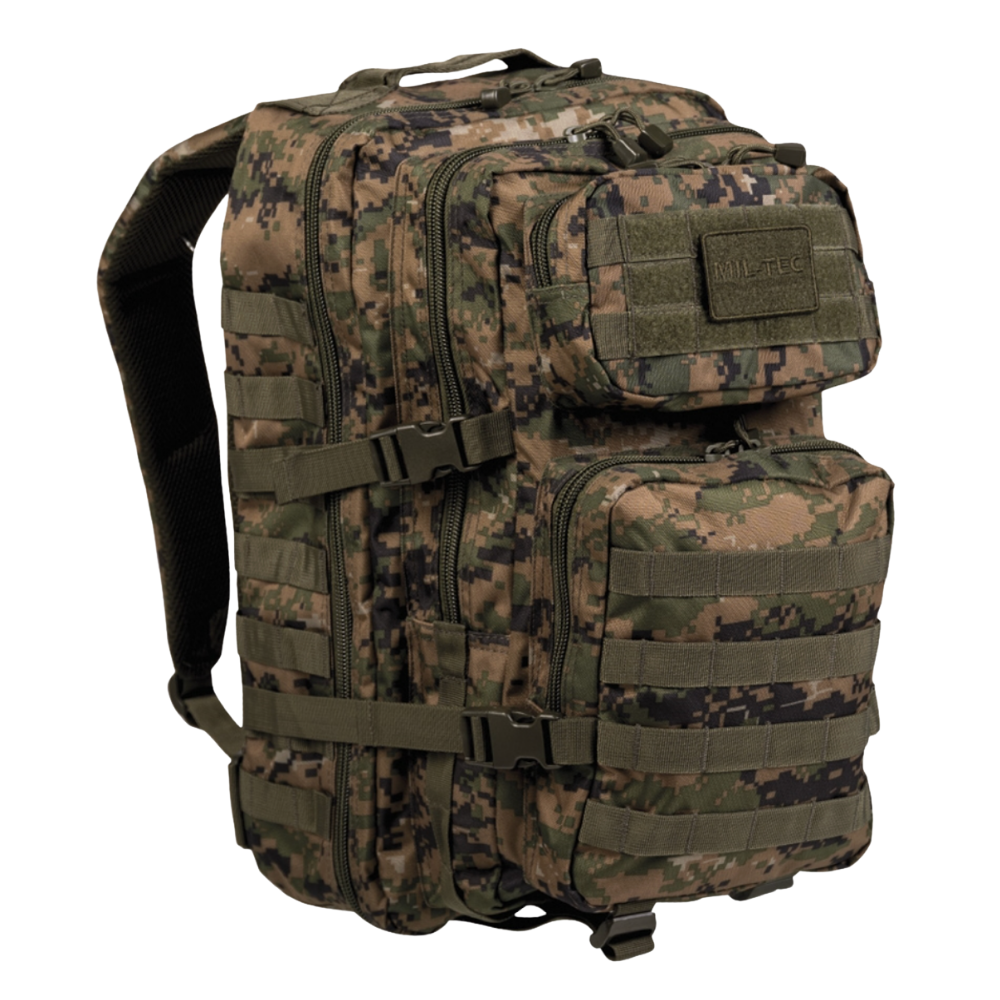 Mil-Tec US Assault Pack Large Digital Woodland camo rygsæk 36L