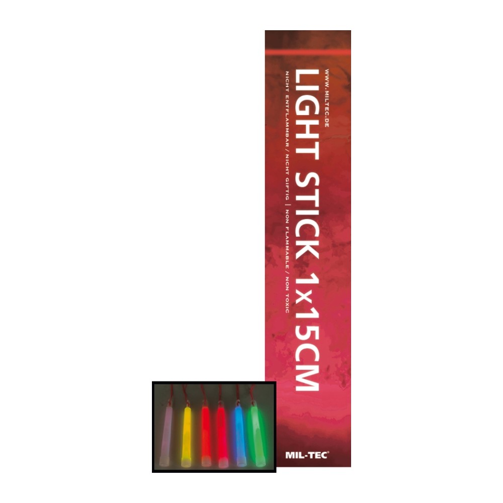 Mil-Tec Lightstick 1 x 15 cm Red Knæklys rød
