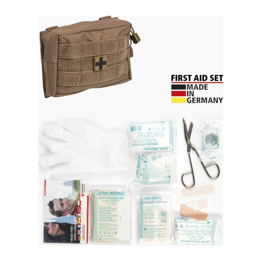 Mil-Tec First Aid Set Small 25-Piece Coyote Lille coyote førstehjælpstaske