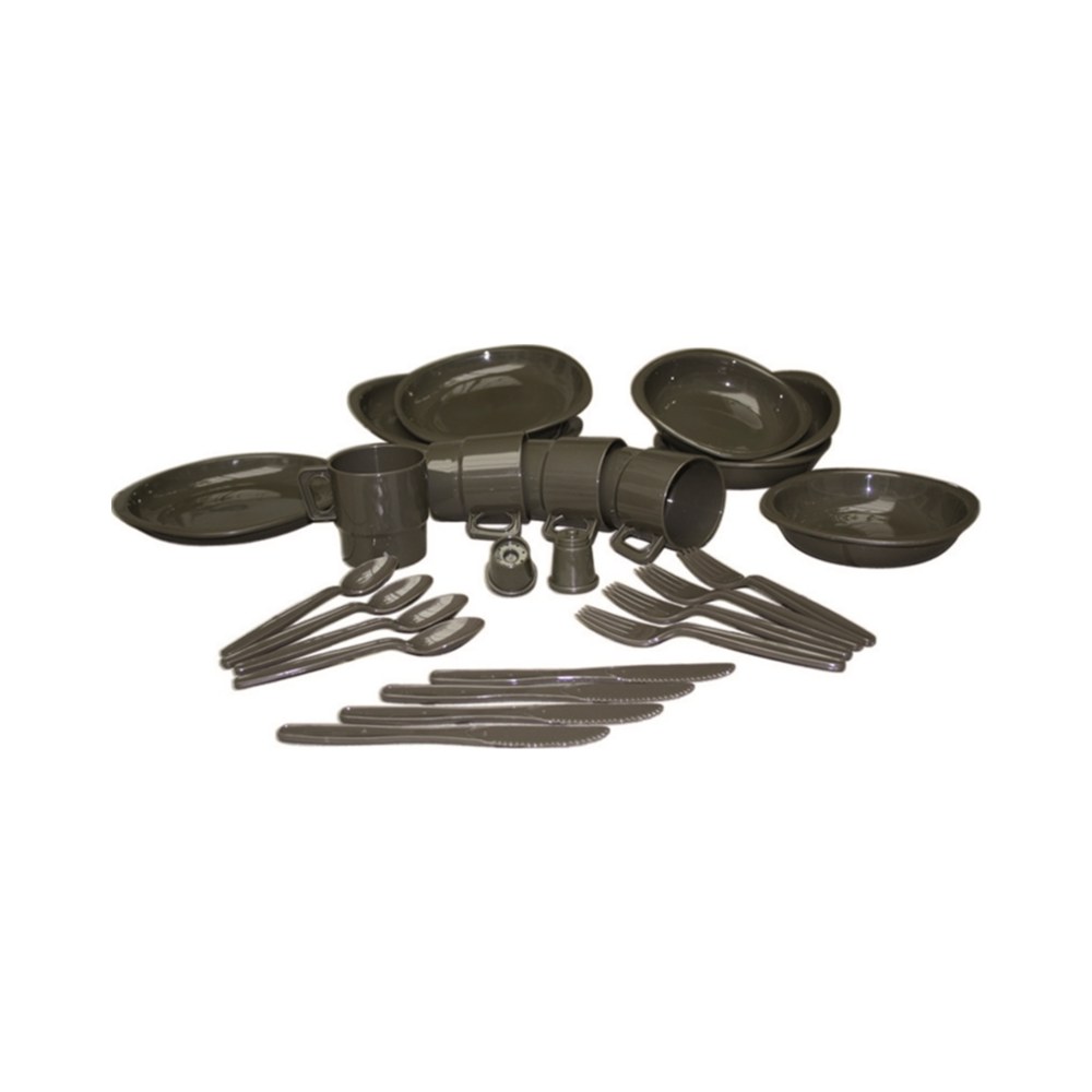 Mil-Tec Camping Table Setting 26 Pcs OD Outdoor spisesæt
