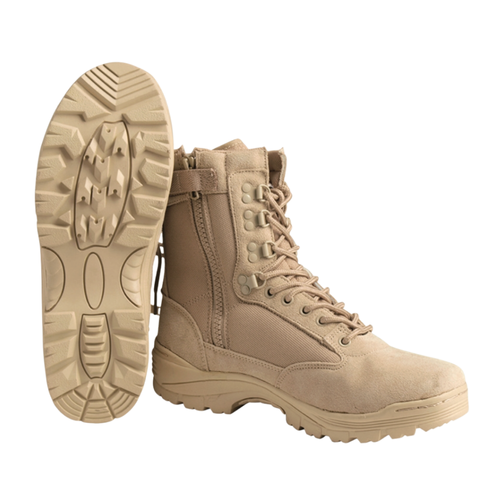 Mil-Tec Tactical Boots Khaki vandrestøvler med YKK lynlås - 15