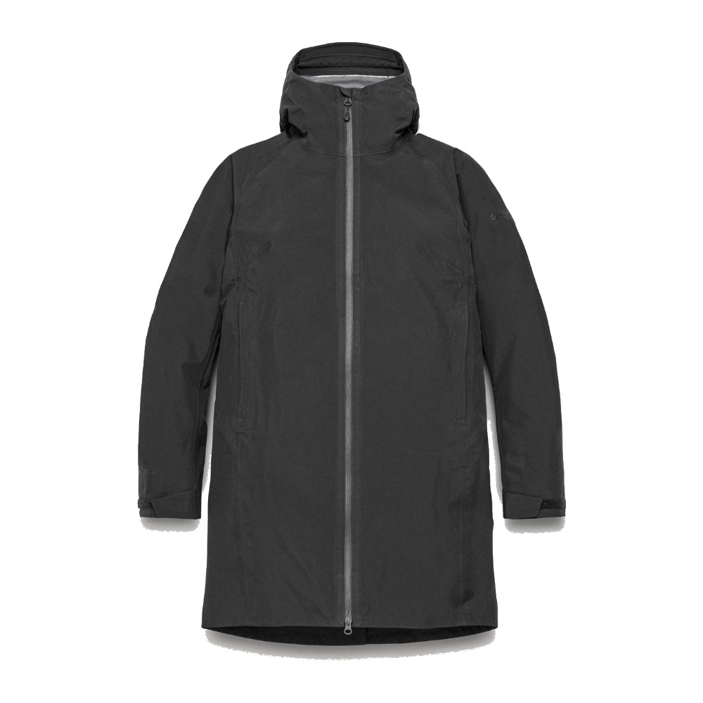 Montane Spirit Long Jacket Lang regnjakke til dame - L - Midnight Grey