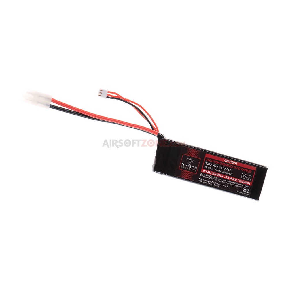 Nimrod Lipo 7.4V 2200mAh 65C Graphene Large Type LiPo-batteri