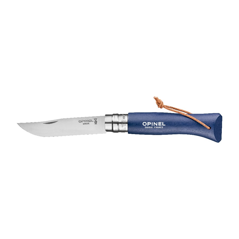 Opinel N°08 Bushwhacker Foldekniv med snor - Dark Blue