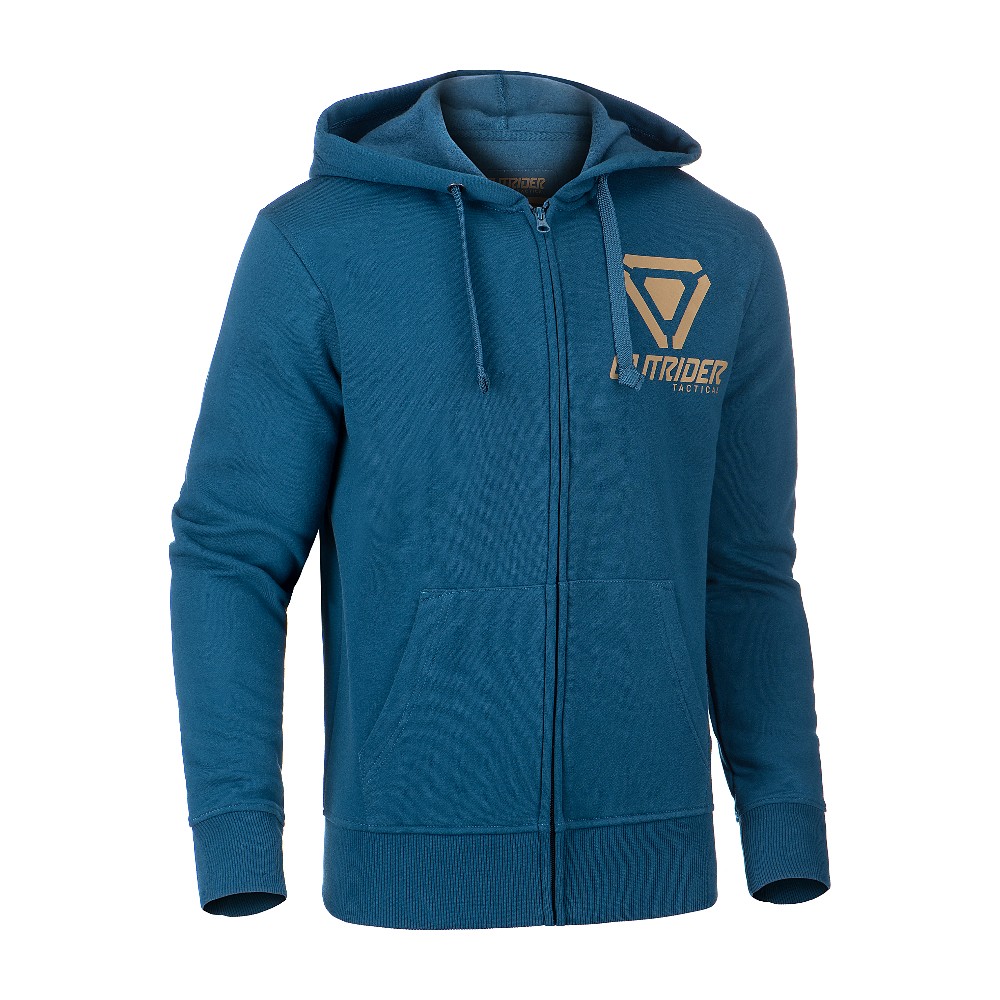 Outrider Tactical OT Logo Zip Hoodie Hættetrøje med lynlås - S - Blue