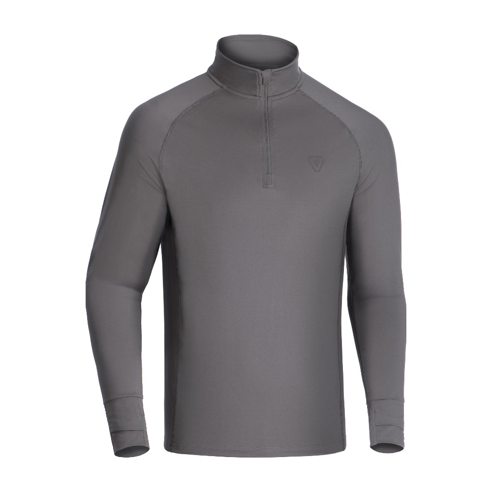 Outrider Tactical T.O.R.D. Long Sleeve Zip Shirt Langærmet trøje - XL - Wolf Grey