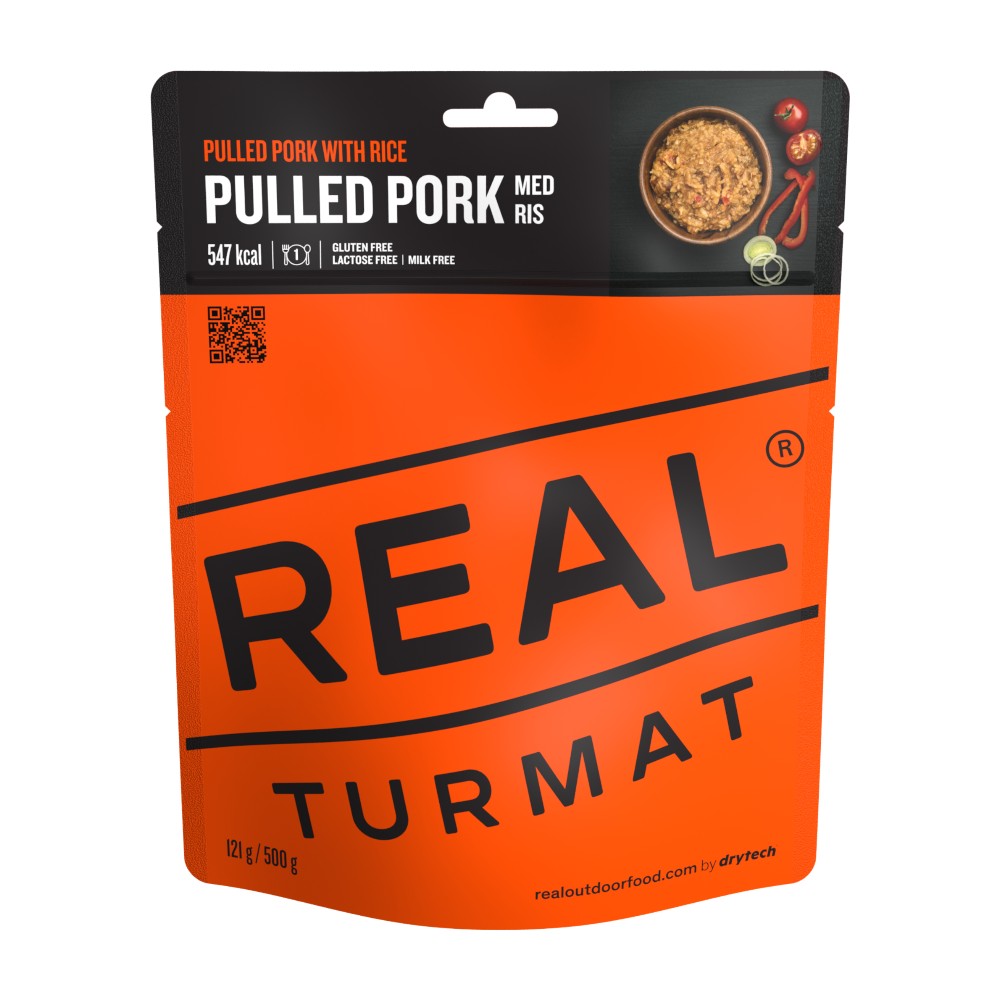 REAL Turmat Pulled Pork med ris Frysetørret mad