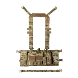 Warrior Falcon Chest Rig i MultiCam set forfra med stropper