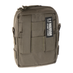 Warrior Small MOLLE Utility Pouch i Ranger Green set bagfra med MOLLE-stropper